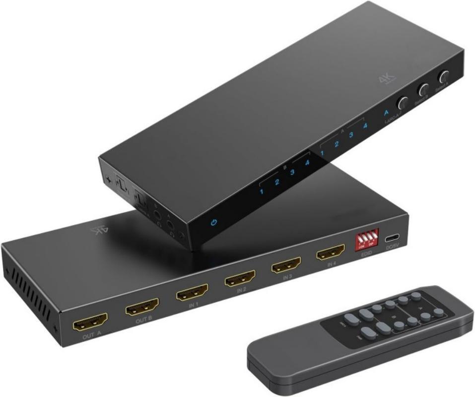 Custom Multi-Viewer KVM Matrix Switcher 4K HDMI Multiviewer Switch Screen Divider 4 HDMI Screen Splitter with Seamless 