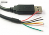 TTL-232R-3V3-WE/TTL-232R-5V-WE USB to TTL Serial Adapter Cable w/ Embedded Controller, 3.3V, 5V ,Wire Ended