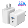 USB C Charger, 20W PD iPhone Fast Charger, Dual Port Foldable Plug Type C Charger