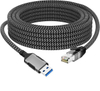 Custom USB-C 3.1 to RJ45 Ethernet Cable, 1m,1.5m,2m,3m,5m,7.5m,10 m,15m