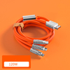 Universal Multiple Charge Cord 3 in 1 Multi Charging Cable 120W 6A Fast Charging USB Cable 