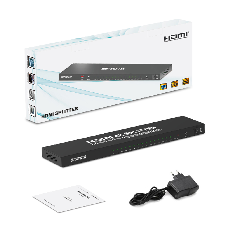PII-116A 1X16 HDMI SPLITTER : 1-IN 16-OUT, ULTRAHD 4K, EDID