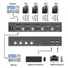 Hdmi Arc Extractor Kvm Switch Displayport 4k Usb 2 6 4 Port Bi-direction Kvm Switches Dual Monitor