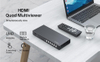 4K HDMI Quad Multi-viewer HDMI Quad Switcher for 4K@60Hz